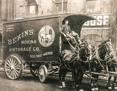 Bekins local moving vehicle